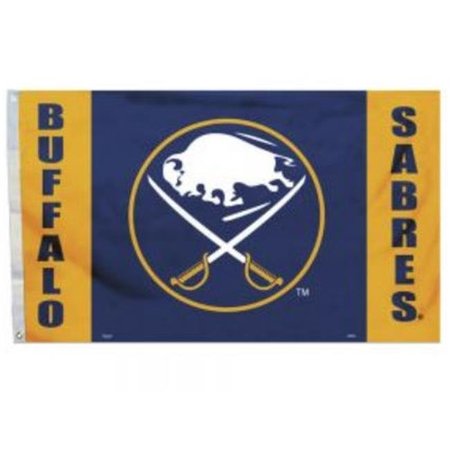 FREMONT DIE INC Fremont Die 84209B 3 ft. X 5 ft. Buffalo Sabres Flag with Grommetts 84209B